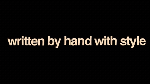 HANDWRITTENSTYLE animated title